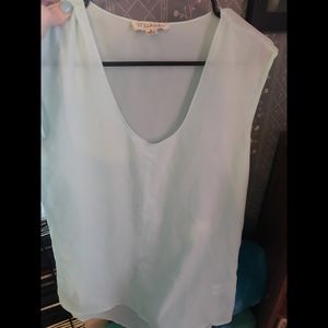 **teal sleeveless top